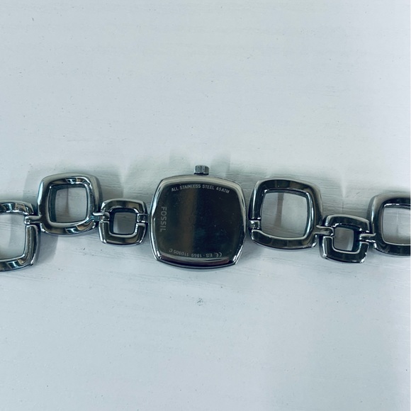 FOSSIL Core Square Link Stainless Steel Silver Dial Ladies Watch - Picture 5 of 9